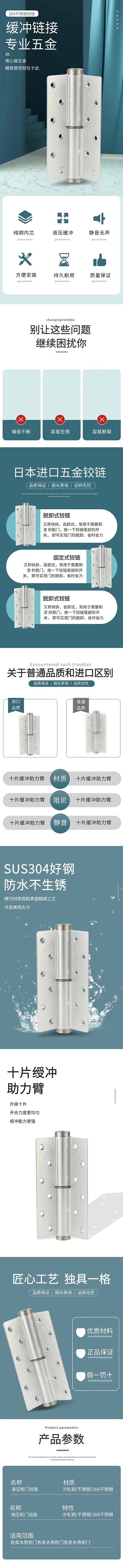 电商五金零件蓝色简约详情页