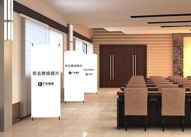 室內(nèi)展架易拉寶展示設(shè)計(jì)模板黃色創(chuàng)意大氣風(fēng)格樣機(jī)