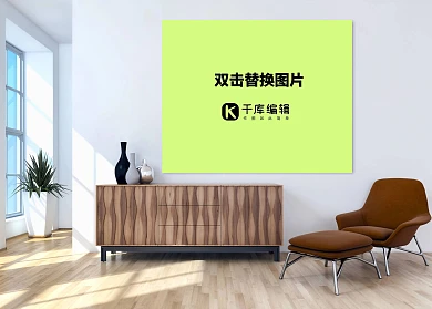 室内装饰画画框白色背景墙创意样机