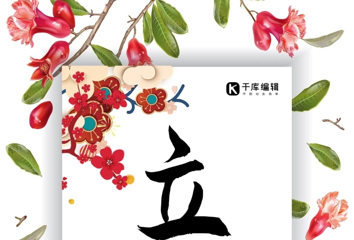 簡(jiǎn)約花鳥(niǎo)石榴花手機(jī)海報(bào)
