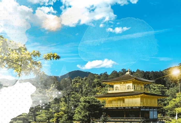 旅游滿減滿減金閣寺綠色系簡(jiǎn)約風(fēng)格海報(bào)
