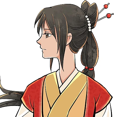 古风二次元侧面少女微信头像