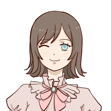 二次元微笑眨眼的女孩微信头像