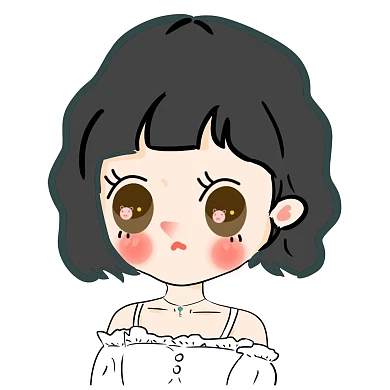 少女白色可爱卡通小清新韩系