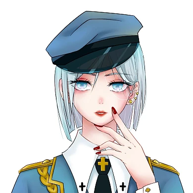 二次元制服女子漫画微信头像