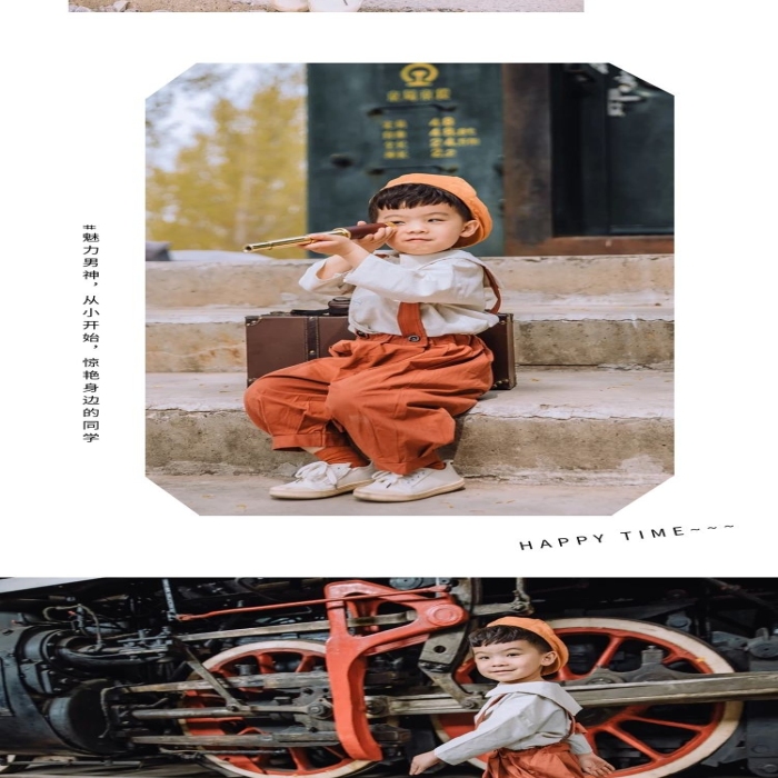 親的審美童裝牛仔褲棕色簡約風詳情頁
