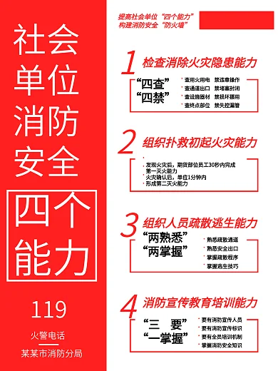 社会单位消防安全四个能力