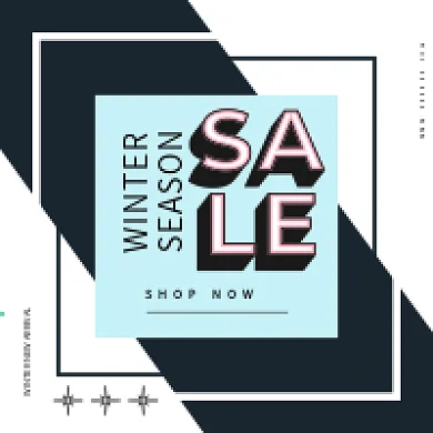 冬季新品优惠促销海报微信公众号配图矢量