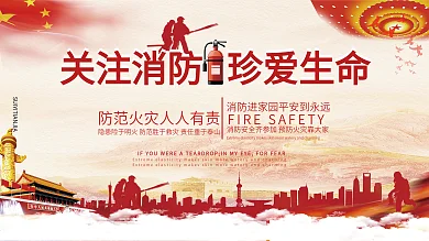 提高消防意识安全公益宣传展板