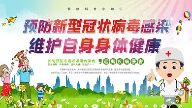 社区风预防新型冠状病毒内容展板