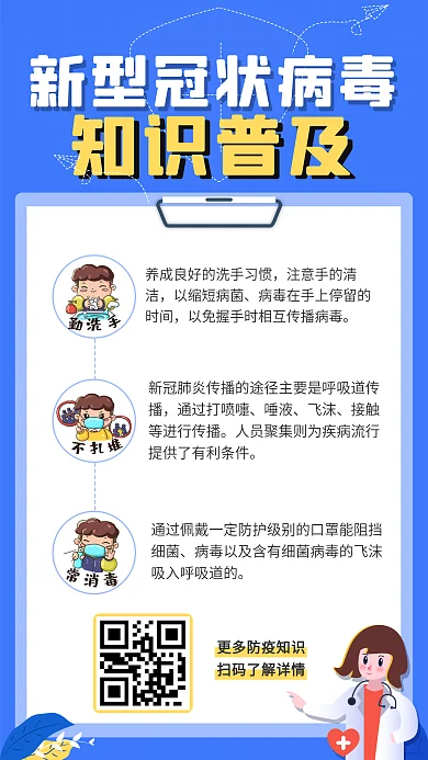 新年春节小年新冠病毒肺炎防疫疫情知识宣传