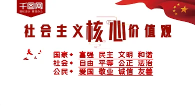 社会主义核心价值观党建展板
