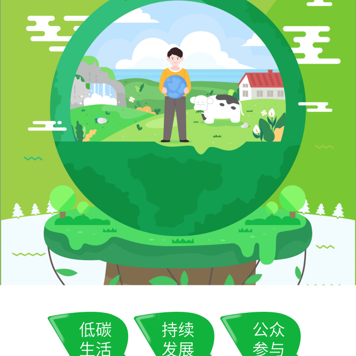 公眾參與一個(gè)地球環(huán)保低碳公益展架
