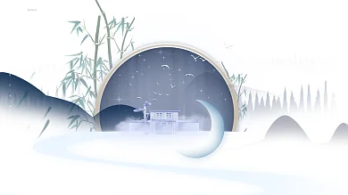 原创简约地产展板