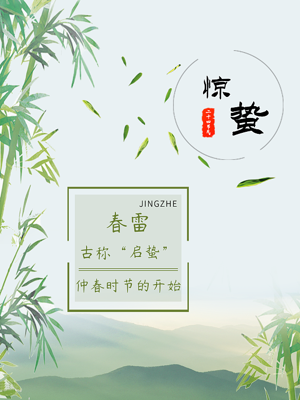驚蟄節(jié)氣海報(bào)
