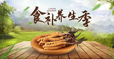 淘宝天猫滋补品冬虫夏草banner