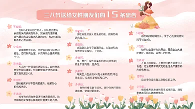 三八节展板女王节赠与女性的15条忠告