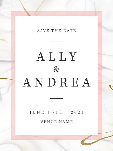 大理石纹理婚礼婚庆海报邀请函矢量