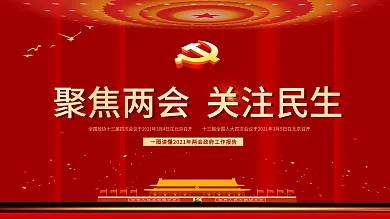 2021两会政府工作报告解读展板