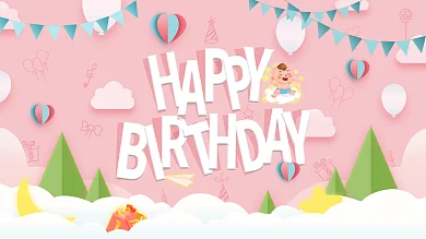 宝宝宴、生日宴背景展板