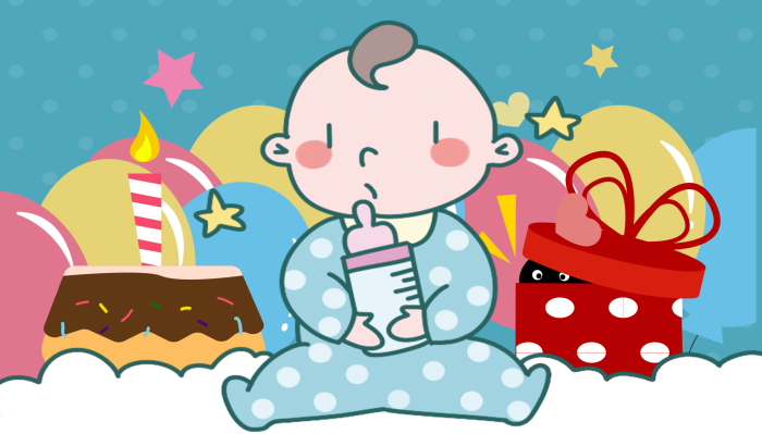 添加照片歡迎宴生日百日易拉寶展架
