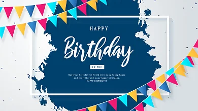 生日宴会展板设计矢量