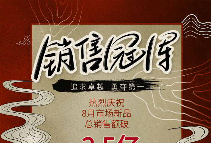 牛年继续努力创意销售冠军喜报宣传海报
