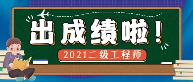 成绩查询公众号封面 卡通可爱 扁平风