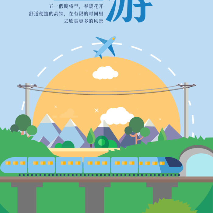 勞動(dòng)節(jié)高鐵出行用圖高鐵出行五一旅游
