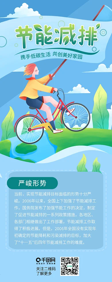 节能减排保护环境宣传信息长图