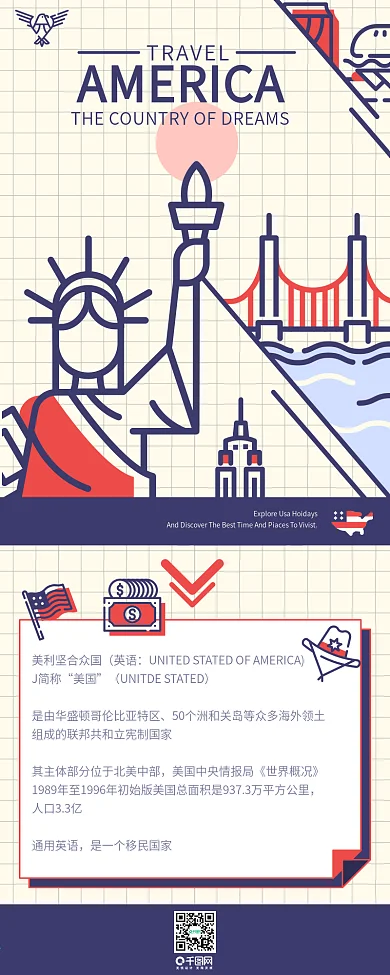 原创美国旅游长图