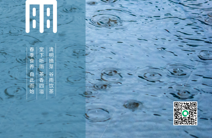 傳統(tǒng)24節(jié)氣谷雨漣漪雨水海報(bào)
