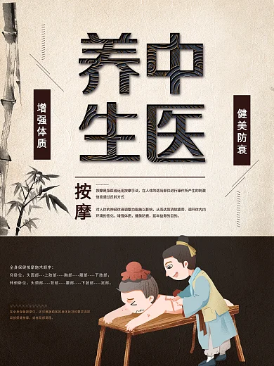 足疗推拿养生海报