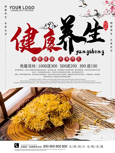 古典中国风中医养生海报