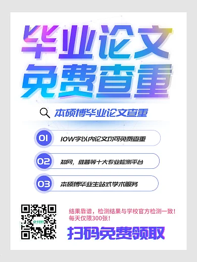 蓝色科技风毕业论文查重海报