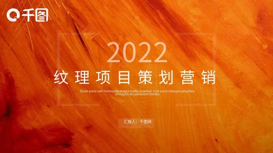 紋理質感項目策劃營銷PPT模板