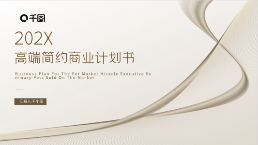 白金高端簡約商業(yè)計劃書PPT模板