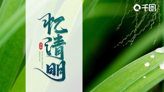 綠色葉子質(zhì)感清明節(jié)節(jié)日介紹PPT