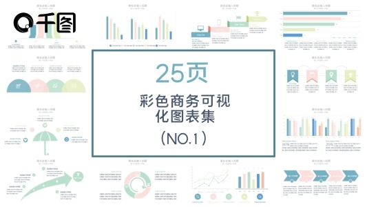 彩色商務(wù)可視化圖表集