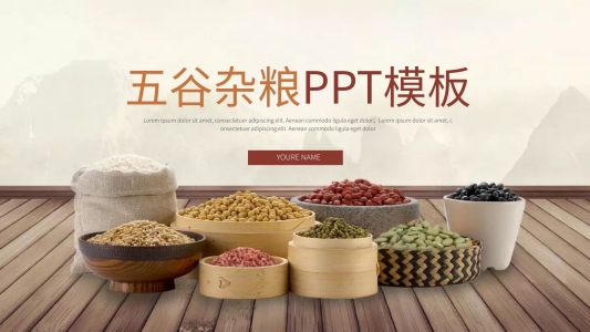 農(nóng)業(yè)科技農(nóng)產(chǎn)品農(nóng)作物五谷雜糧PPT模板