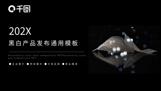 黑色簡約產(chǎn)品發(fā)布PPT模板