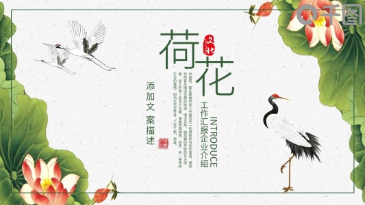 簡(jiǎn)約荷花荷葉工作匯報(bào)計(jì)劃總結(jié)PPT模板