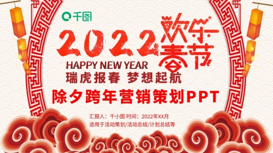 創(chuàng)意超市除夕跨年營銷策劃PPT模板