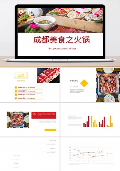 經(jīng)典成都美食火鍋宣傳PPT模板