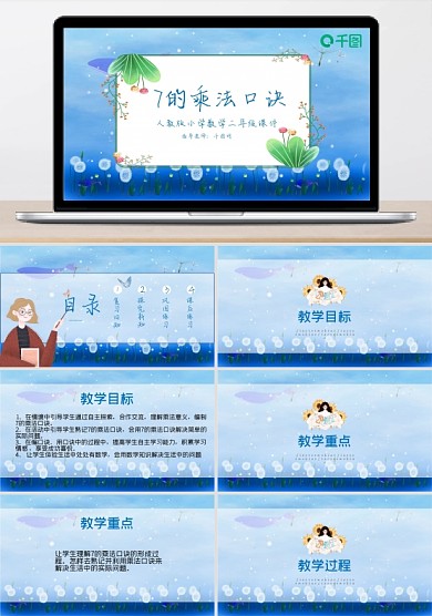 二年級數(shù)學(xué)7的乘法口訣課件
