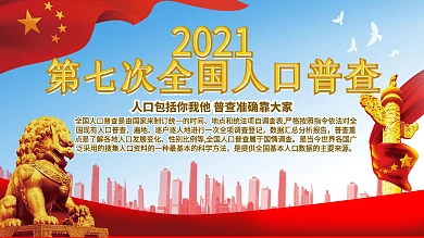 2020人口普查展板模版