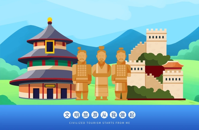 保護(hù)文物文明旅游公益海報(bào)之保護(hù)文物
