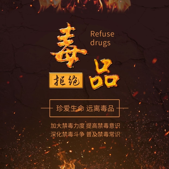 禁毒無毒國際禁毒日拒絕毒品標(biāo)語配圖
