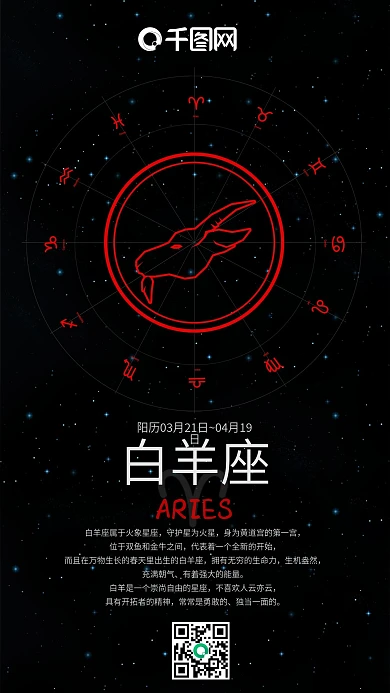 唯美风十二星座白羊座手机用图套图