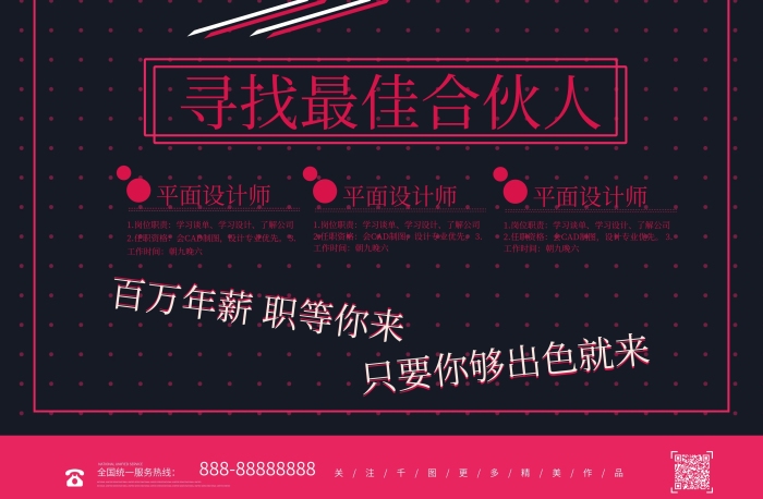 作品全國(guó)好位置就等你來(lái)招聘海報(bào)
